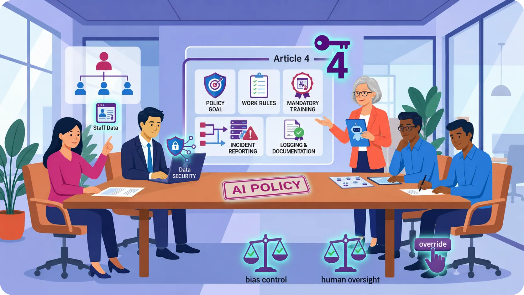 AI policy in 2 pages: the template you can fill in today