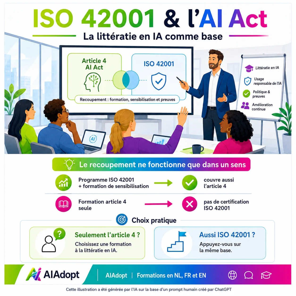 Une formation de sensibilisation ISO 42001 satisfait-elle à l'obligation de littératie en IA de l'AI Act ?